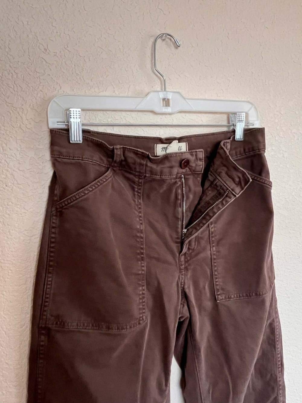 Madewell Womens Darted Double Barrel Pants - Chocolate Brown - Picture 7 of 14